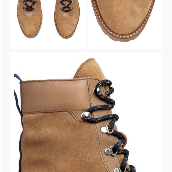 H & M suede lace up boots.  Size 8 - Picture 3 of 9